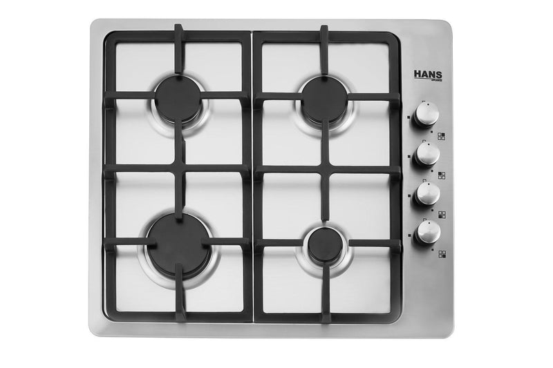 HANS 6910-05, built in gas hob, 60 cm, 4 burner, stainless steel, silver
